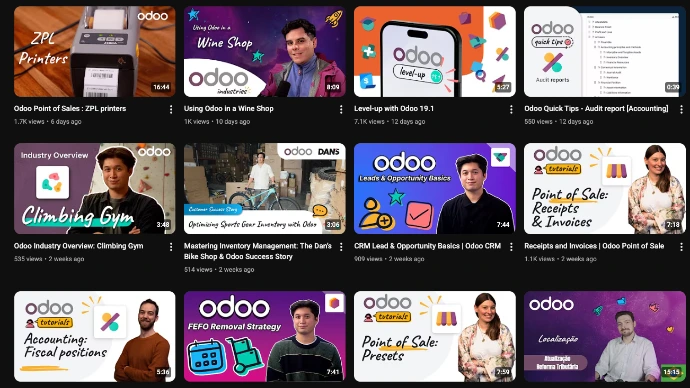 Odoo YouTube Channel