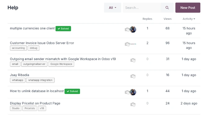 Odoo Community Forum